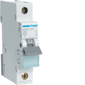 Hager MCN120 LS switch 20A/1pol/C circuit breaker 1 polig 6kA C-characteristic 20A 1 module