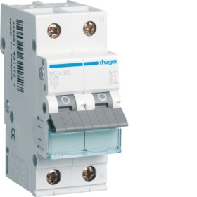 Hager MCN525 LS switch 25A/1pol+N/C circuit breaker 1 polig+N 6kA C-characteristics 25A 2 modules