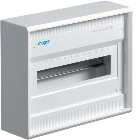 Hager VA12BN small distributor AP,Volta,1x12(+2)TE, IP30, B305xH245xT96,5mm