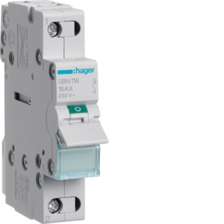 Hager SBN116 Switch 1P 16A