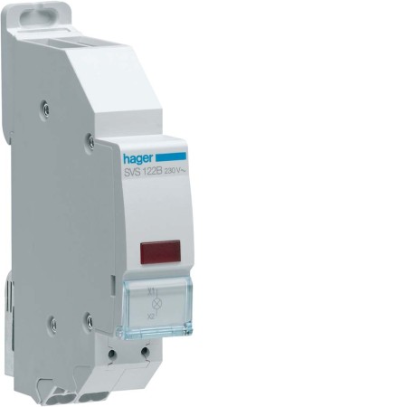 Hager SVS122B LED ενδεικτική λυχνία, κόκκινο, 230VAC,QuickConnect
