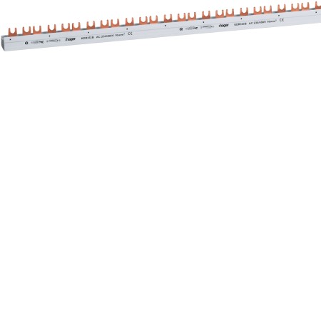 Hager KDR363B phase rail, 3pol, 10mm2, 57mod, fork,abbr.