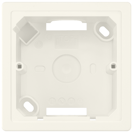 Delta Line / Style AP Aufputz Gehäuse 1fach, titanweiß