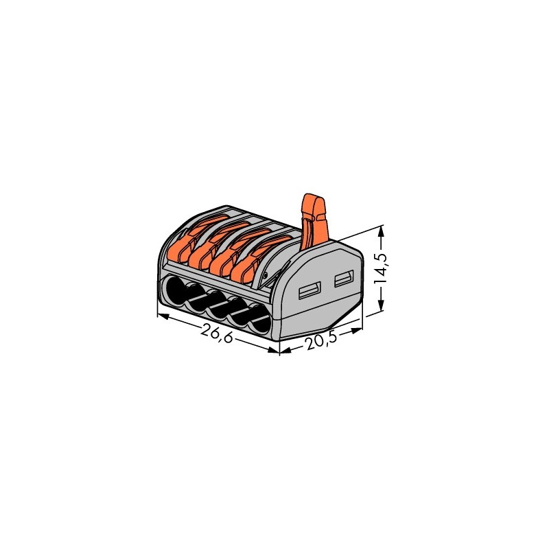 Wago 222-415 Terminali Di Collegamento 5 Poli - Confezione Da 40 Pezzi, Per Elettricisti E Fai-Da-Te - Foto 10
