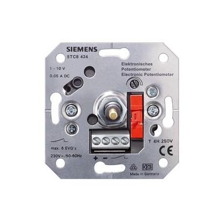 Siemens Potentiomètre électronique 5TC8424 avec interrupteur de pression 6A UP, 1-10V entrée de commande 0.04A