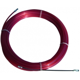 DÜLLMANN Perlon-Einziehband RED 4mm, 10m, m.langem Sucher u.2 Zugösen