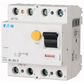 Eaton PFIM-40/4/003-XG/A FI interruptor de circuito A 40A/4 30mA 'XG/A' 3kA 235743