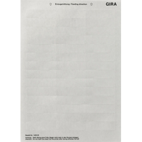 Gira 145900 inscription sheets 62,0 x 18,0 mm Accessories
