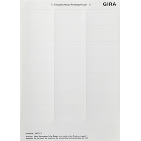 Gira 2872112 inscription sheets 33,5 x 67 mm Accessories Pure white