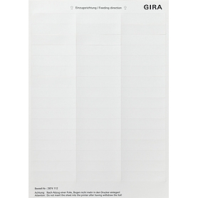 Gira 2874112 forgatókönyv 15,8 x 67 mm kiegészítők Tiszta fehér
