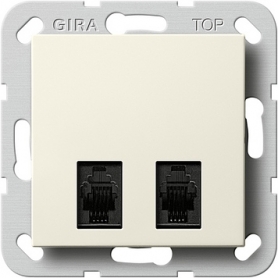 Gira 590701 diagnostic socket 2f System 55 cream white