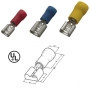 Haupa 260396 Flat plug sleeve keltainen eristetty 4,0-6,0/6,3x08 PVC (100 kappaletta)