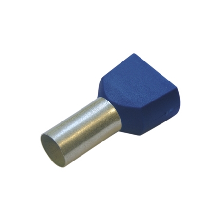Haupa 270792 Twin end sleeve 2,5/10 blue (100 pieces)