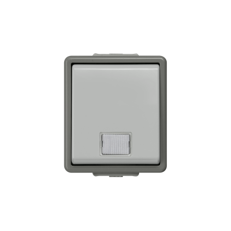 Siemens 5TA4710 DELTA fläche IP44, AP dunkelgrau/hellgrau Kontrollschalter Wechsel 10A 250V, 66x 75mm