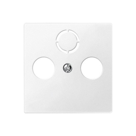 Merten 297519 Zentralplatte für Antennensteckdosen, polarweiß, System M