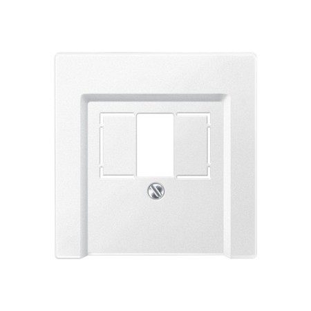Merten 297919 Zentralplatte für TAE/Audio/USB, polarweiß, System M