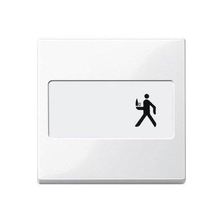 Merten 432319 Wippe mit Schriftfeld, polarweiß glänzend, System M