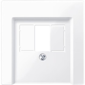 Merten 296025 Zentralplatte für TAE/Audio/USB, aktivweiß glänzend, System M