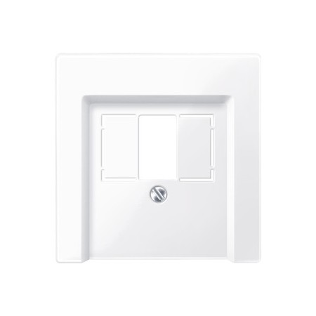 Merten 296025 Zentralplatte für TAE/Audio/USB, aktivweiß glänzend, System M