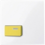 Merten 451625 Zentralplatte für Abstelltaster, gelb, aktivweiß glänzend, System M