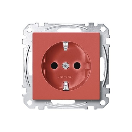 Merten MEG2300-0306 SCHUKO-Steckdose für Sonderstromkreise, BRS, Steckklemmen, rubinrot, System M