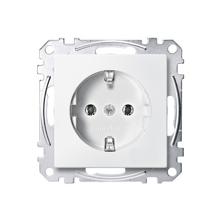 Merten MEG2301-0619 SCHUKO-Steckdose, Steckklemmen, polarweiß, System M