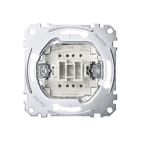 Merten MEG3616-0000 Aus/Wechselschalter-Einsatz, 1-polig, 16 AX, AC 250 V, Steckklemmen