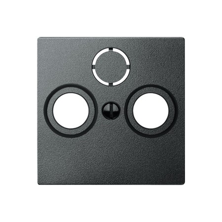 Merten 297514 Zentralplatte für Antennensteckdosen, anthrazit, System M