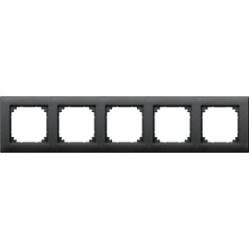 Merten 486514 M-PLAN-Rahmen, 5fach, anthrazit