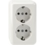 Merten MEG2421-8719 SCHUKO διπλή πρίζα, polarweiß, AUFPUTZ