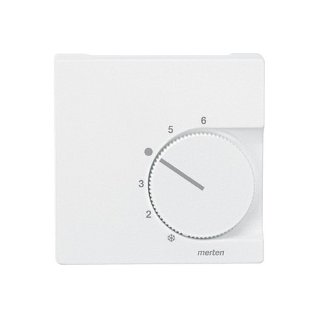 Merten 536219 Zentralpl. f. Raumtemperaturregler-Eins. m. Wechselkontakt, polarweiß, System M