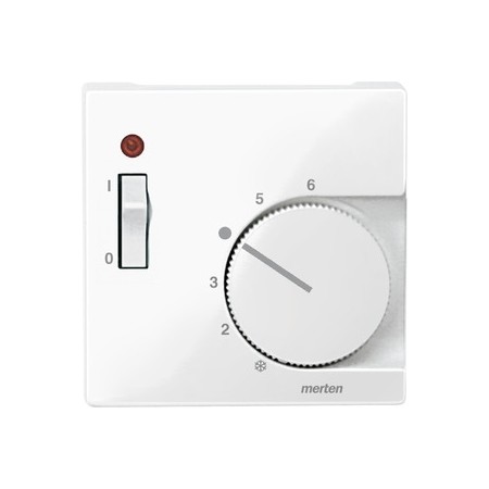 Merten 534819 Zentralpl. f. RTR-Eins. m. Schalter, polarweiß glänzend, System M