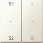 Merten MEG5228-0344 Wippen für Taster-Modul 2fach (Szene1/2, 1/0), weiß glänzend, System M