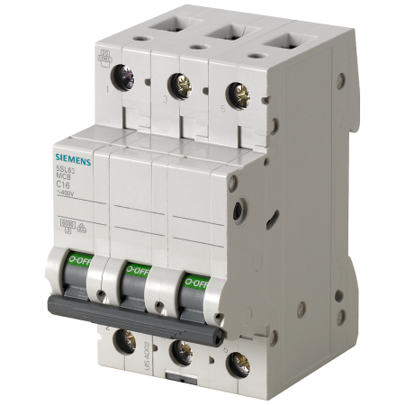 Siemens 5SL6316-7 Διακόπτης LS 6kA 3-πολικός C16