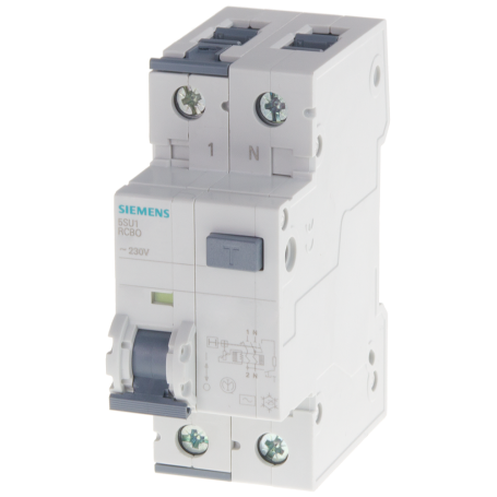 Siemens 5SU1354-1KK10 FI/LS switch AC 10A/1+N/C 30mA 10kA