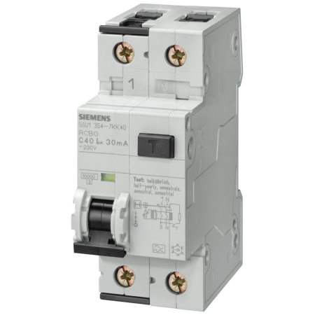 Siemens 5SU1354-6LB16 FI/LS-Schalter A 16A/1+N/B 30mA 'G' 10kA