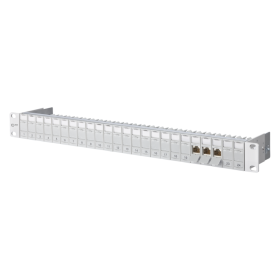 Metz Connect 130920-E E-DAT Module Patchpanel 19''' Kat.6A 24xRJ45 1HE light grey