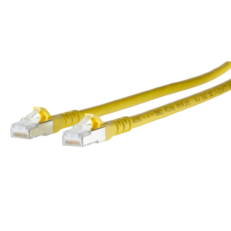 Metz Connect 1308451577-E Patch kabel Kat.6A S/FTP halogen brez LSHF (LSOH) 1,5m rumena