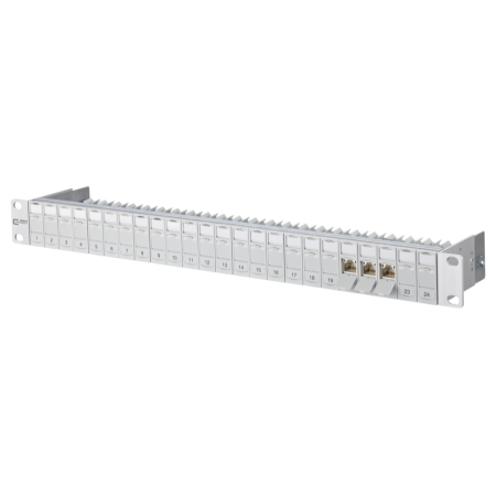 Metz Connect 130B11P0-E C6Amodul 24 θυρών 180ﾰ με patch panel 1HE