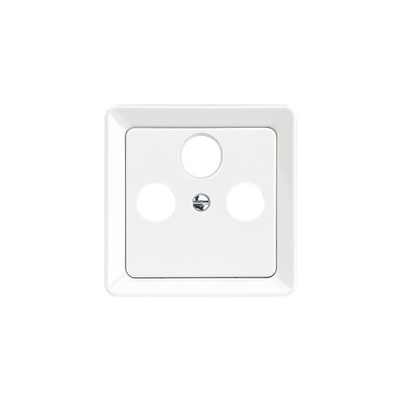 Elso 206034 central plate antenna socket 3-hole FASHION/RIVA/SCALA pure white