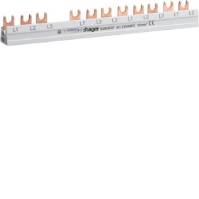 Hager KDN363F Phasenschiene 3P Gabel 10mm² 63A 12M