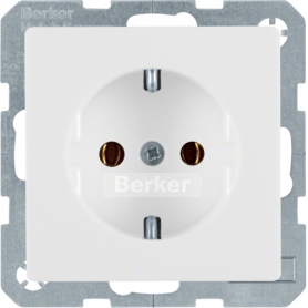 Berker 47436089 πρίζα SCHUKO Q1/Q3 polarweiß samt