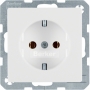 Berker 47436089 πρίζα SCHUKO Q1/Q3 polarweiß samt