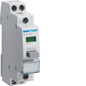 Hager SVN433 Pressure switch 16A 2 closer 230V AC with light indicator grrü 1PLE