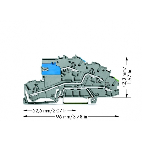Wago 2003-7641 TOPJOB S Installationsetagenklemme NT/L/PE 2,5/4mm² grau 50Stück