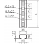 OBO BETTERMANN CML3518P2000FS Profilschiene gelocht, Schlitzweite 17mm 2000x35x18, St, FS 1104500