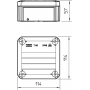 OBO BETTERMANN T 60 OE kábel fiók doboz insertion openings nélkül 114x114x57PP, könnyű szürke, 7035 2007239