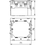 OBO BETTERMANN Douille de dispositif 71GD6 1-dossier 71x76x51, PA, fer gris, 7011 6288610