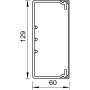 OBO BETTERMANN WDK60130RW Wand- und Deckenkanal mit Bodenlochung 60x130x2000, PVC, reinweiß, 9010 6191223