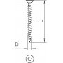 OBO BETTERMANN 4759T 4.0X40 Sprint-Schraube Senkkopf, Antrieb T-Drive 4x40mm, St, GGP 3198247 - 200 Stück